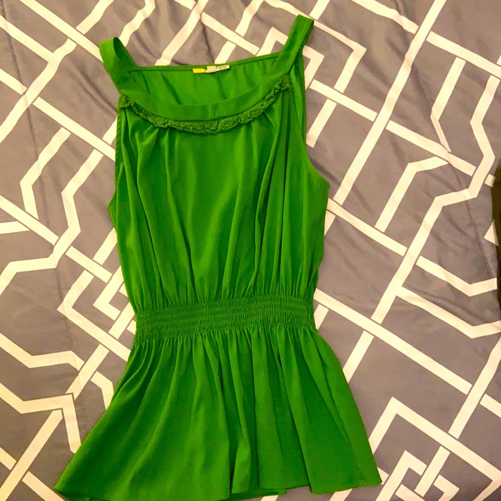 Green work blouse/business casual